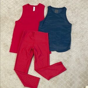 DYI Red and Blue Activewear Set